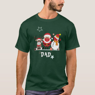 Personalized Family Christmas Holiday Dad T-Shirt