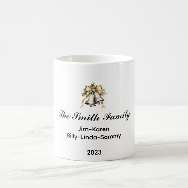 Personalized Family Christmas Keepsake Coffee Mug (Center)