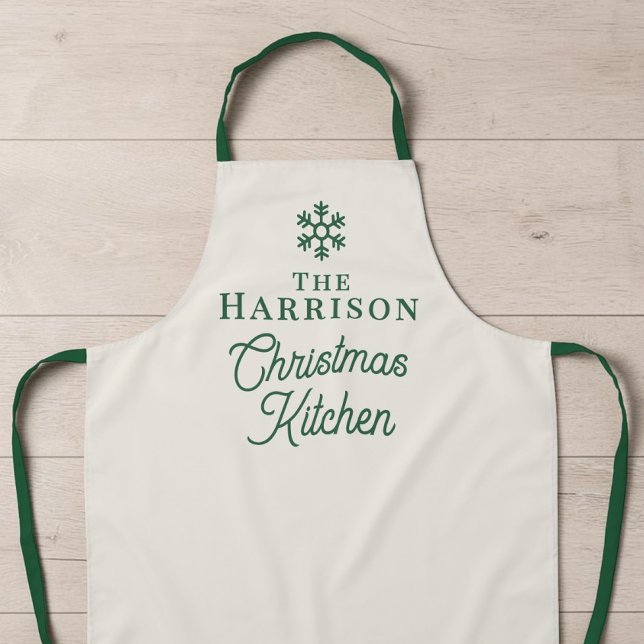 Personalized Family Christmas Kitchen Apron (Creator Uploaded)