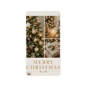 Personalized Family Christmas Photo style Label