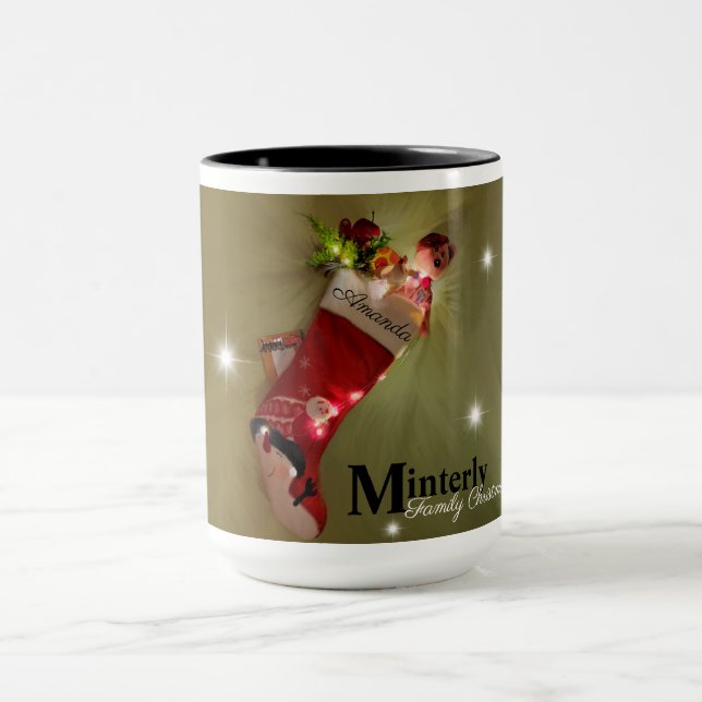 Personalized family Christmas stocking Mug (Center)