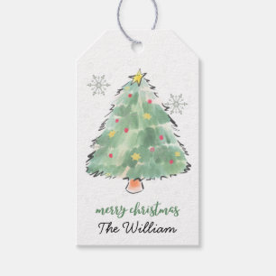 Personalized Family Christmas Tree  Gift Tags