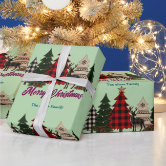 Personalized Family Christmas Wrapping Paper