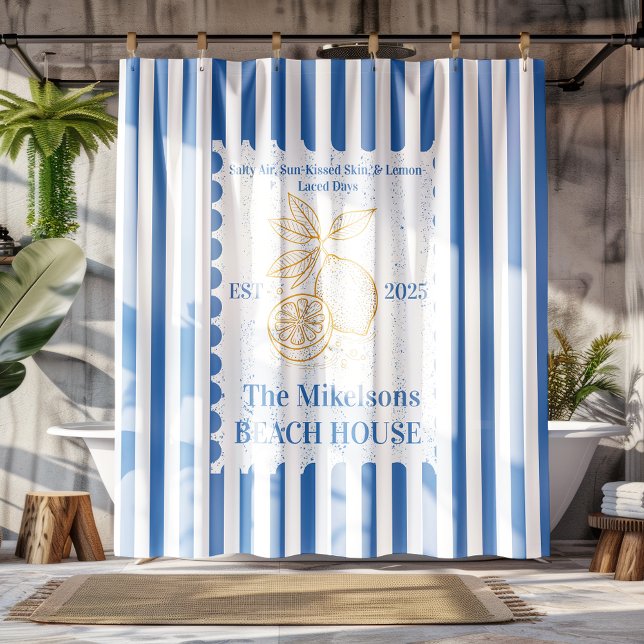 Personalized Family Coastal Lemon Beach House Deco (Creator Uploaded)