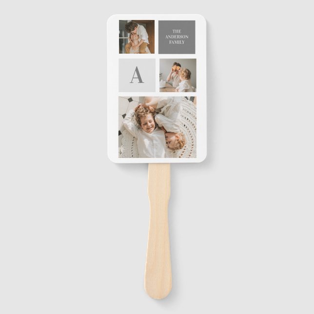  Personalized Family Collage Gift Hand Fan (Front)