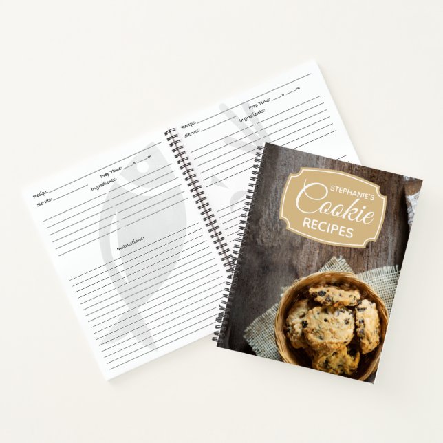 Personalized Family Cookbook Cookie Recipe Notebook (Inside)