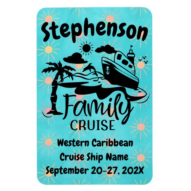 Personalized Family Cruise Door Decor Magnet (Vertical)
