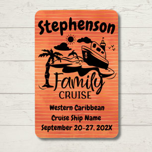 Personalized Family Cruise Door Decor Magnet