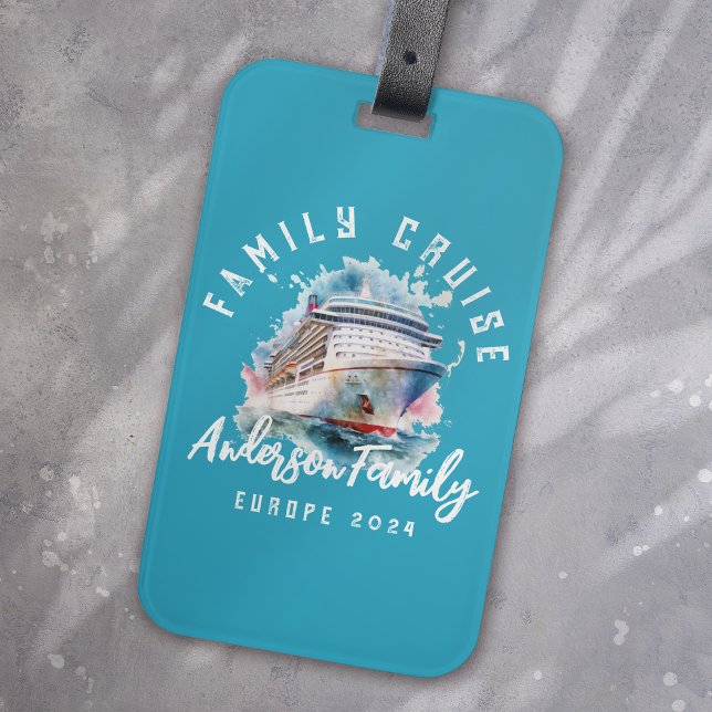 Personalized Family Cruise Group Vacation Luggage Tag (Creator Uploaded)