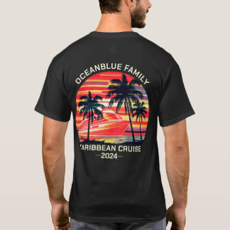Personalized Family Cruise Vacation Matching Retro T-Shirt