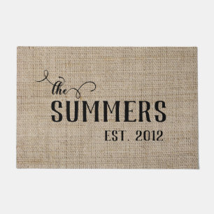 Personalized Family Custom Last Name Date Doormat