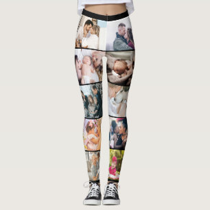 Personalized Family Custom Photo Collage 20 Photos Leggings
