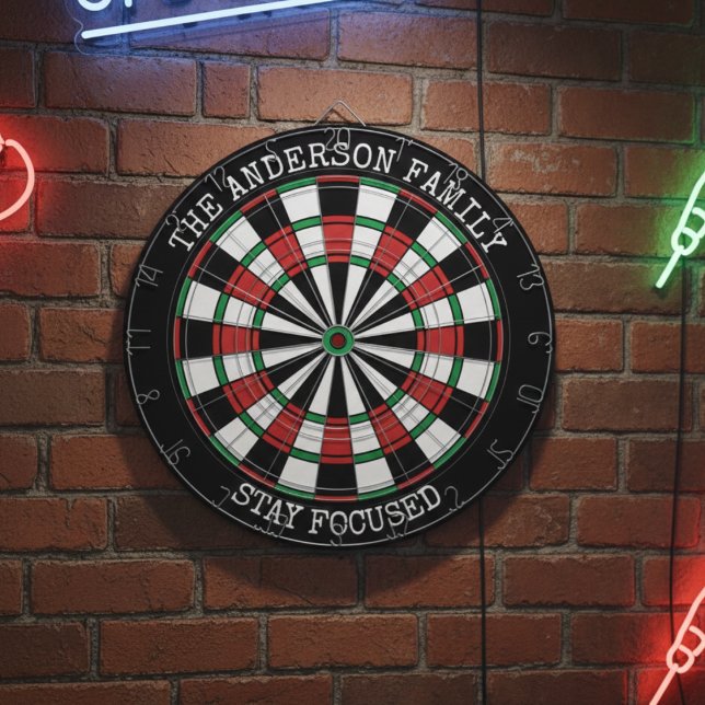 Personalized Family Dartboard Stay Focused Wall  (Creator Uploaded)