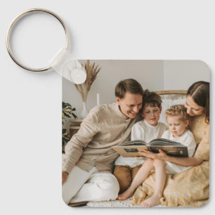 Personalized Family Double Sided Two Photo  Keychain