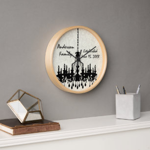 Personalized Family Established Chandelier Clock