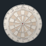 Personalized Family Established Custom Colours Dartboard<br><div class="desc">Classic style dartboard with modern and elegant colour scheme with your personalized text on the top and bottom of the board for your family's name and family established year.  Customize this dartboard with your desired colours!</div>