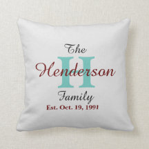 Personalized Family Established Name Initial Grey