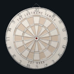 Personalized Family Established Year Custom Colour Dartboard<br><div class="desc">Classic style dartboard with modern and elegant colour scheme with your personalized text on the top and bottom of the board for your family's name and family established year.  Customize this dartboard with your desired colours!</div>