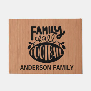 Personalized Family,Fall, Football Door Mat