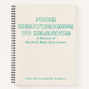 Personalized Family Funny Kid Quotes Memory Parent Notebook