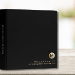 Personalized Family Genealogy Binder<br><div class="desc">Keep your family history organized with this personalized genealogy binder. Featuring a beautiful design with a customizable family name and subtitle, this binder is perfect for storing important family documents, photos, and records. The 3-ring binder format allows for easy customization and organization, while the durable cover and spine ensure that...</div>