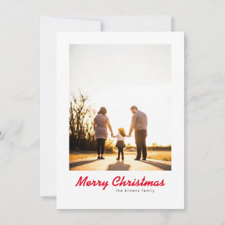 Personalized Family Headline Holly Holiday Card