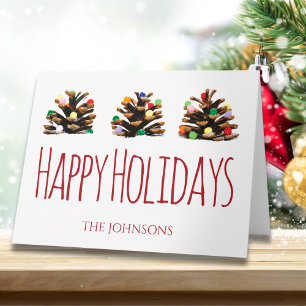 Personalized family holiday card trendy Christmas