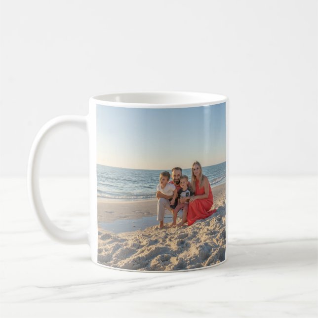 Personalized Family Holiday Mug – Custom Photo & M (Left)