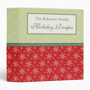 Personalized Family Holiday Recipe Binder