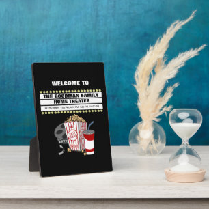 Personalized Family Home Movie Theatre Plaque