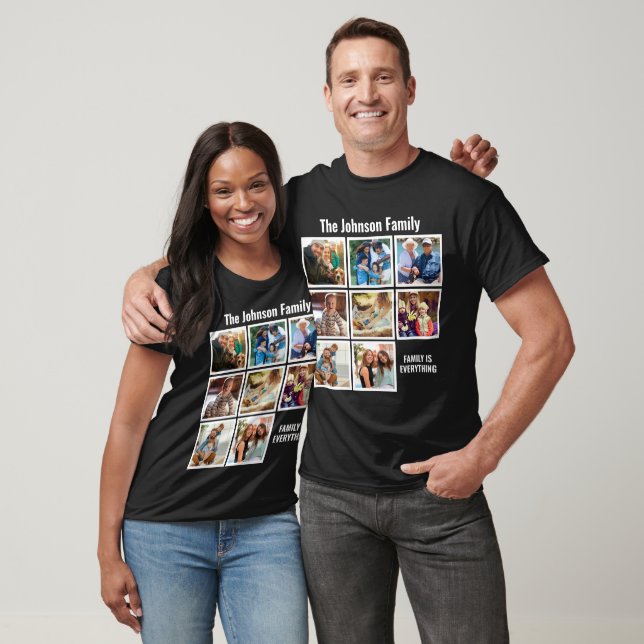 Personalized Family Is Everything Photo Collage T-Shirt (Unisex)