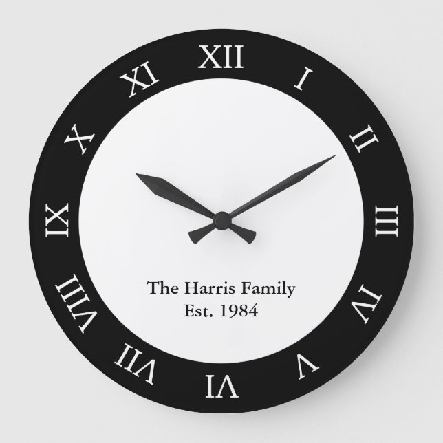 Personalized Family Large Clock (Front)
