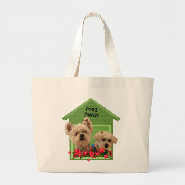 Personalized Family Large Tote Bag (Front)
