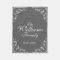 Personalized family last name grey fleece blanket