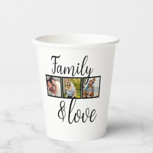 Personalized Family & Love Photo Collage Paper Cups