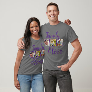 Personalized Family & Love Photo Collage T-Shirt
