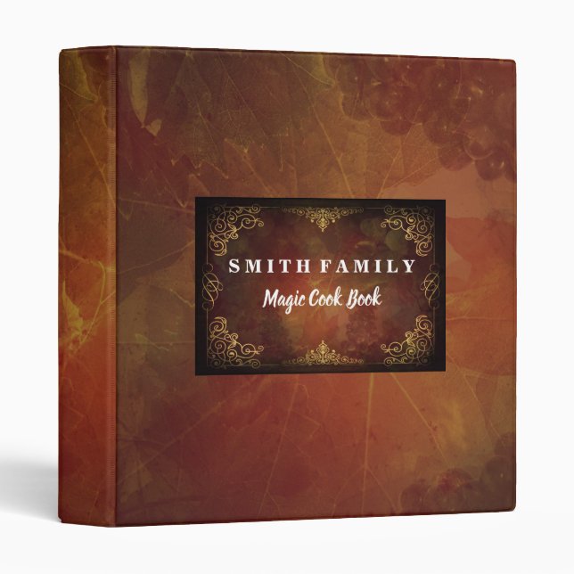 Personalized Family Magic Recipe Cookbook Binder (Front/Spine)