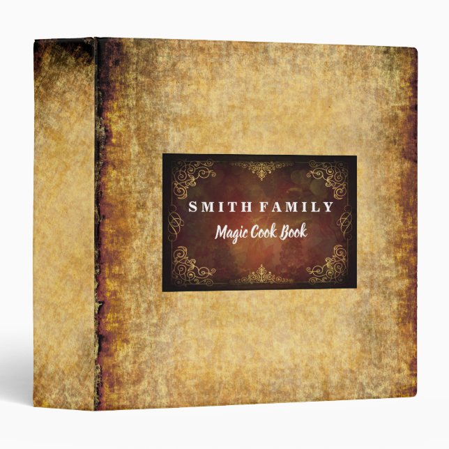 Personalized Family Magic Recipe Cookbook Binder (Front/Spine)