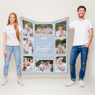 Personalized Family Memories Blanket Grandma Gift
