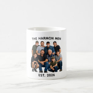 Personalized Family Men Photo, Name & Year Custom  Coffee Mug