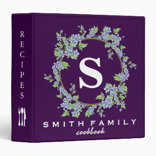 Personalized Family Monogram Bridal shower Recipe Binder