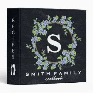Personalized Family Monogram Bridal shower Recipe Binder