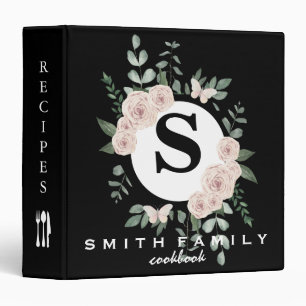Personalized Family Monogram Bridal shower Recipe Binder
