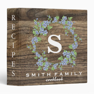 Personalized Family Monogram Bridal shower Recipe Binder