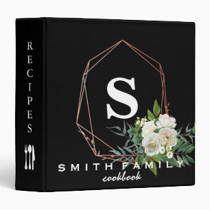 Personalized Family Monogram Bridal shower Recipe Binder