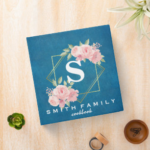 Personalized Family Monogram Bridal shower Recipe Binder
