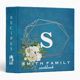 Personalized Family Monogram Bridal shower Recipe Binder