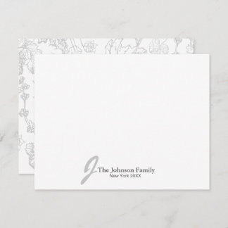 Personalized Family Monogram Name Elegant Script   Card