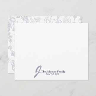 Personalized Family Monogram Name Elegant Script Card