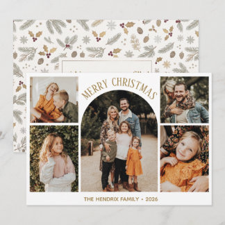 Personalized Family Multi-Photo Collage Christmas Holiday Card